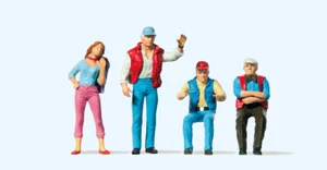 Preiser 65313 Truckers (3) and Hitchhiker Figure Set O Gauge - Picture 1 of 1