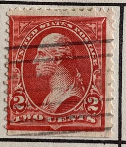 Stamp USA The First George Washington Rare 2 Cent Red 1898 Super Rare Kept Album - Picture 1 of 6