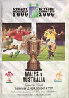 Wales V Australia Rugby World Cup Quarter Final 23101999 Programme 1
