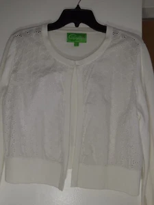 Papagallo Sweater Crop Shrug Girls Size L White - Picture 1 of 4