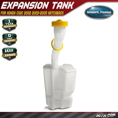 Tanque de depósito de recuperación de refrigerante del motor con tapa para Honda Civic 2002-2005 hatchback Foto 1 de 4