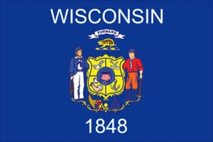 Wisconsin State 10' x 15' Polyester Flag - Imagen 1 de 1