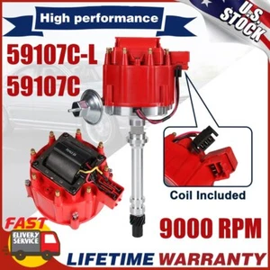 HEI Distributor Assembly MSD For Chevy GMC 350 454 SBC BBC Coil Module 9000RPM - Picture 1 of 12