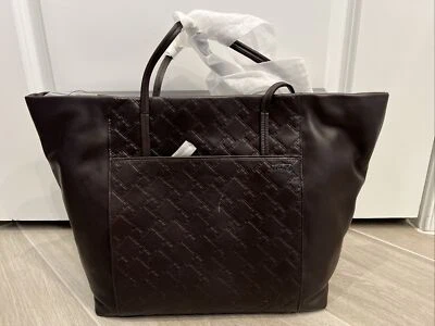 Tumi Dark Brown Leather Ticon Q-Tote Travel Luggage Carry on Bag MSRP $495 - Image 1 of 4