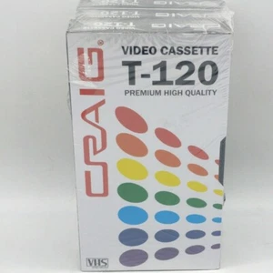 3 cintas de video VHS Craig T-120 en blanco premium de alta calidad nuevas selladas - Imagen 1 de 4