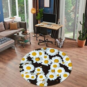 3D White Daisy Flower Petal NA6306 Game Rug Mat Elegant Photo Carpet Mat Fay