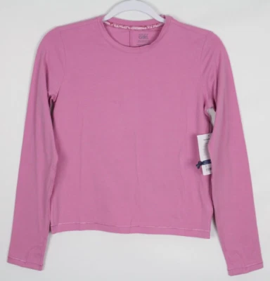 Athleta Girl Perfect Twist Top Long Sleeve Shirt Size Large Pink 658425 - Image 1 of 3