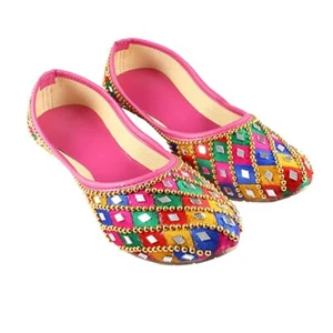 Aura Bridal Flats Indian ethnic Punjabi Jutti mojari khusa US women size 6-11 GP - Picture 1 of 7