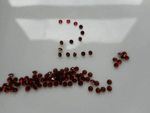 2mm Red Garnet Round cut stones 2 stones £1.50 - Picture 1 of 7