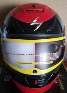 Scorpion EXO-700 Burst, Black/Red, Size Large Motorcycle Helmet, Aero Skirt, NIB - Picture 1 of 24