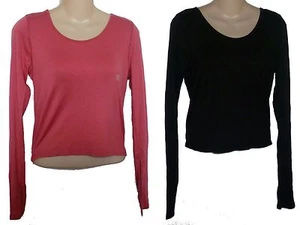 Womens AEROPOSTALE Map to Mars Long Sleeve Solid Bodycon Tee NWT #2373 - Picture 1 of 5