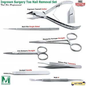 Ingrown Surgery Toe Nail Removal Clipper Cutter Nail File Podiatry Tools Scissor - Picture 1 of 8