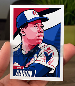 Hank Aaron Atlanta Braves Custom Baseball Card Series 1, Card #66