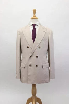 NWT$8400 Brunello Cucinelli Men 100% Silk DB Leisure Fit Suit Size 48/ 38US A258 - Image 1 of 4