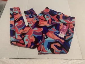 Pop Fit Leggings Damen Medium Mehrfarbig Camouflage Caprihose Neu mit Etikett - Bild 1 von 8