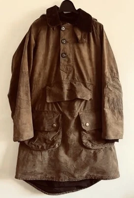 Vintage Barbour Longshoreman Smock Jacket Outer Mens Size S Brown Color - Image 1 of 3