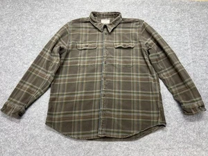 Filson Shirt Mens 3XL Green Brown Plaid Flannel Button Up Outdoors Workwear - Picture 1 of 5