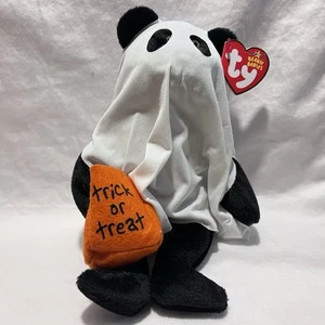 TY Beanie Baby - SHUDDERS the Ghost Bear (8 inch) - MWMTs Stuffed Animal Toy - Picture 1 of 3
