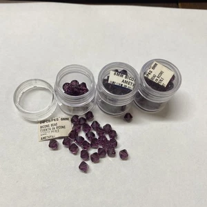 Swarovski Crystal Beads 6mm Bicone 6mm 134 Amethyst Color Loose - Picture 1 of 2