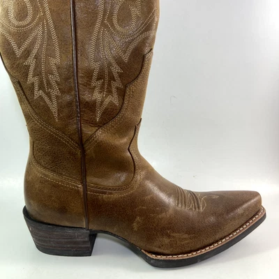 Bota de montar Ariat hasta la rodilla con detalle occidental; Murrieta marrón envejecido suave; nueva en caja Foto 1 de 4