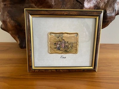 Vintage Sterling Silver 925 3D Wall Art Painting of Rural Setting - image 1 of 4