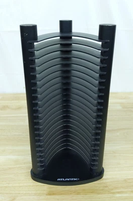 Vtg Atlantic Trio 20 CD Stackable Tower Rack Holder Organizer Black Gray 90s Y2K - Image 1 of 4