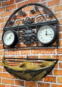 RELOJ Y TERMÓMETRO PARA PLANTAS COLGANTES DE JARDÍN Y TERMÓMETRO EXTERIOR GCTC - Imagen 1 de 3