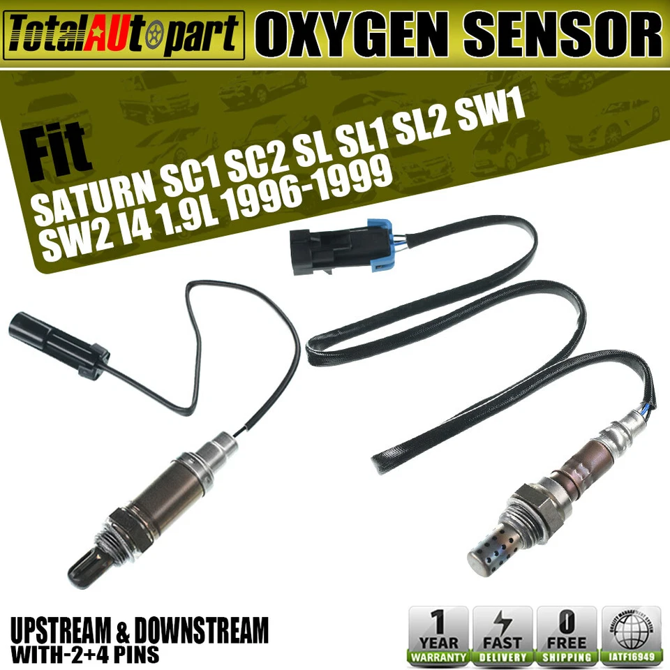Sensor de oxígeno 2 piezas para Saturn SC1 SC2 SL1 SL2 SW1 SW2 aguas arriba y aguas abajo 250-24618 Foto 1 de 4