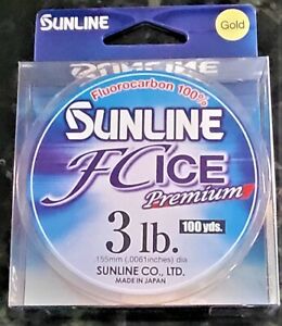 Sunline Fluorocarbon FC ICE Premium GOLD Pick Any Pound Test 100 Yard Spool