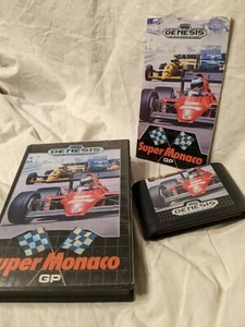 Vintage Sega Genesis Super Monaco Tested Works Game Box And Manuel - Picture 1 of 3