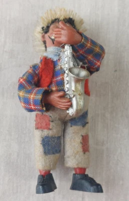 Ancienne figurine / peluche, hérisson Mecki musicien, Steiff - Photo 1/4
