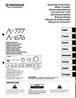 Bedienungsanleitung-Operating Instructions für Pioneer A-777,A-676 