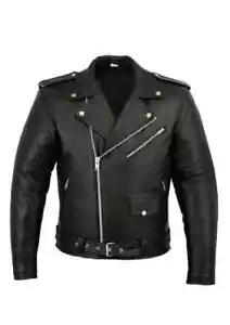 Premium Herren Brando Classic Lederjacke Echtleder Biker Lederjacken - Bild 1 von 4