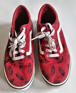 Vans Sneaker Shoes Off The Wall Youth Sized 5 Skateboard Red White & Black - Picture 1 of 10