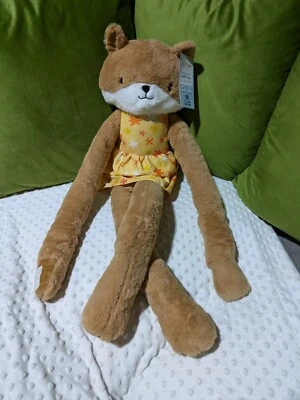 Little Town Zorro de Peluche Marrón 🦊 Colgante Colgador 30" Juguete de Peluche Suave