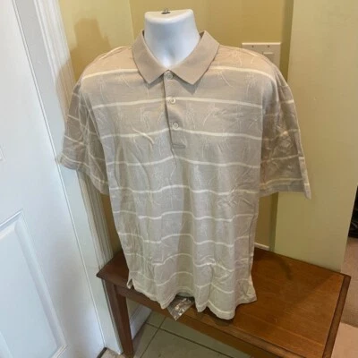 Donald J Trump Shirt Mens Large Signature Collection Pima Cotton Golf Polo Palms - Image 1 of 4