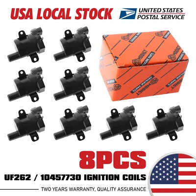 Bobinas de encendido redondas para GMC Sierra Chevrolet Silverado 1500 4,8 L 5,3 L UF262 8x Foto 1 de 4