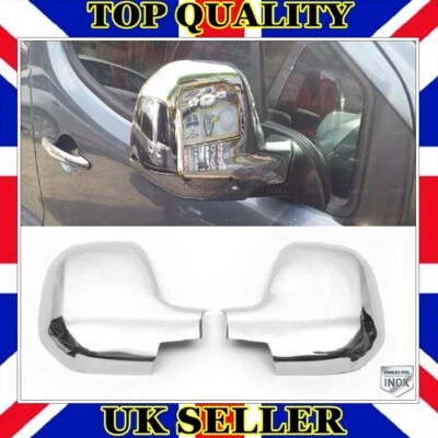 Chrome Mirror Cover 2 pcs S.STEEL For Peugeot PARTNER TEPEE from 2008 to 2012 - Image 1 of 4