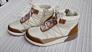 Gr.39 Lands' End Damen Boots isoliert Beige Braun Schneestiefel Schnürboots - Bild 1 von 10