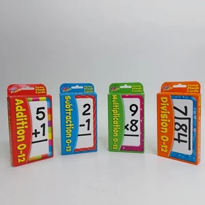 Juego de 4 Tarjetas Flash Añadir Restar Multiplicar Dividir Hogar Escuela en Casa - Imagen 1 de 20