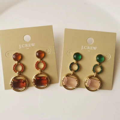 Nuevos Pendientes Colgantes de Resina Jcrew Regalo Moda Fiesta Mujeres Joyería 2 Colores Elegidos Foto 1 de 4