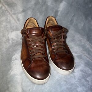 Magnanni Leather Fashion Sneaker Brown US Size 11