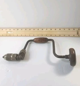 Old Vintage Tools, Defiance By Stanley No. 1253 Metal W/ Wood Drill Style Used - Picture 1 of 24
