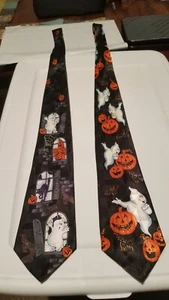 2 Pcs Neckties Novelties Halloween Hallmark Inc. - Picture 1 of 3