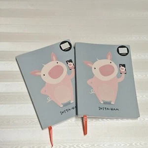 Insta-ham Lined Journals - Set of 2 - Notebook Travel Log Diary Notes **NEW** - Picture 1 of 2