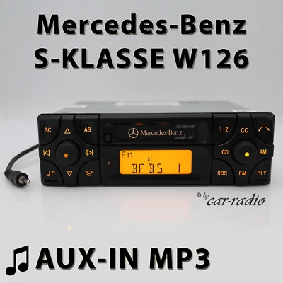 Mercedes W126 Radio Audio 10 BE3200 AUX-IN MP3 Becker Kassettenradio S-Klasse - Bild 1 von 4