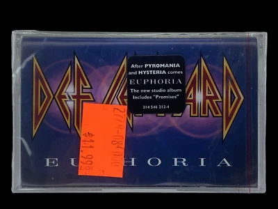 SEALED, Def Leppard ‎– Euphoria, audio cassette, hype sticker, US, 1999 - Image 1 of 4