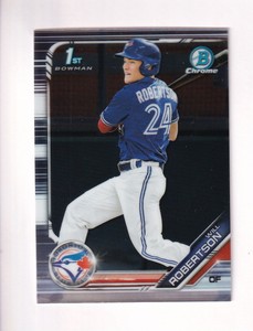 2019 Bowman Chrome Draft #BDC-133 WILL ROBERTSON Toronto Blue Jays 1st ROOKIE RC
