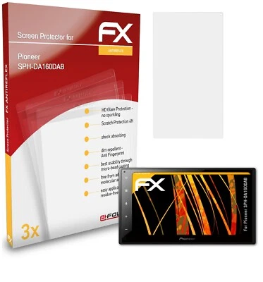 atFoliX 3x Film Protection d'écran pour Pioneer SPH-DA160DAB mat&antichoc - Photo 1/4