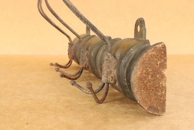 Hat Rack Wall Coat Hooks Vintage Shelf Antique Wall Hanger Stand Old Paint 1930s - Image 1 of 4